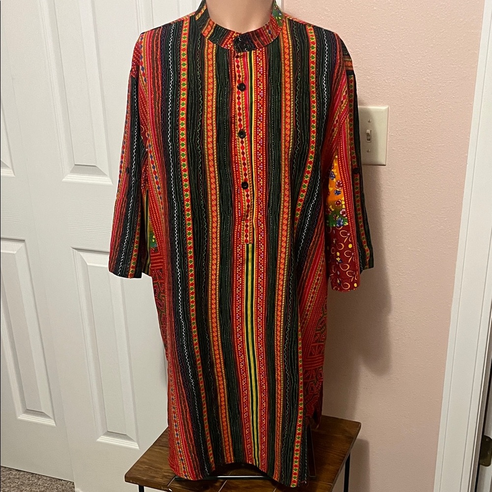 Vibrant Multicolor Men's Casual Button Down Shirt